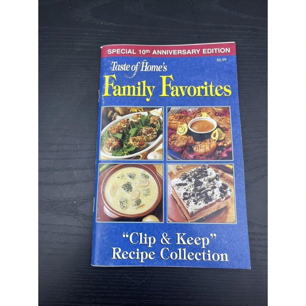 Taste of Home Family Favorites 10th Anniversary 2002 Cookbook Recipes